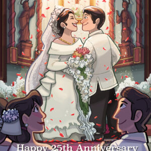 Wedding Anniversary illustration for my Mom and Dad